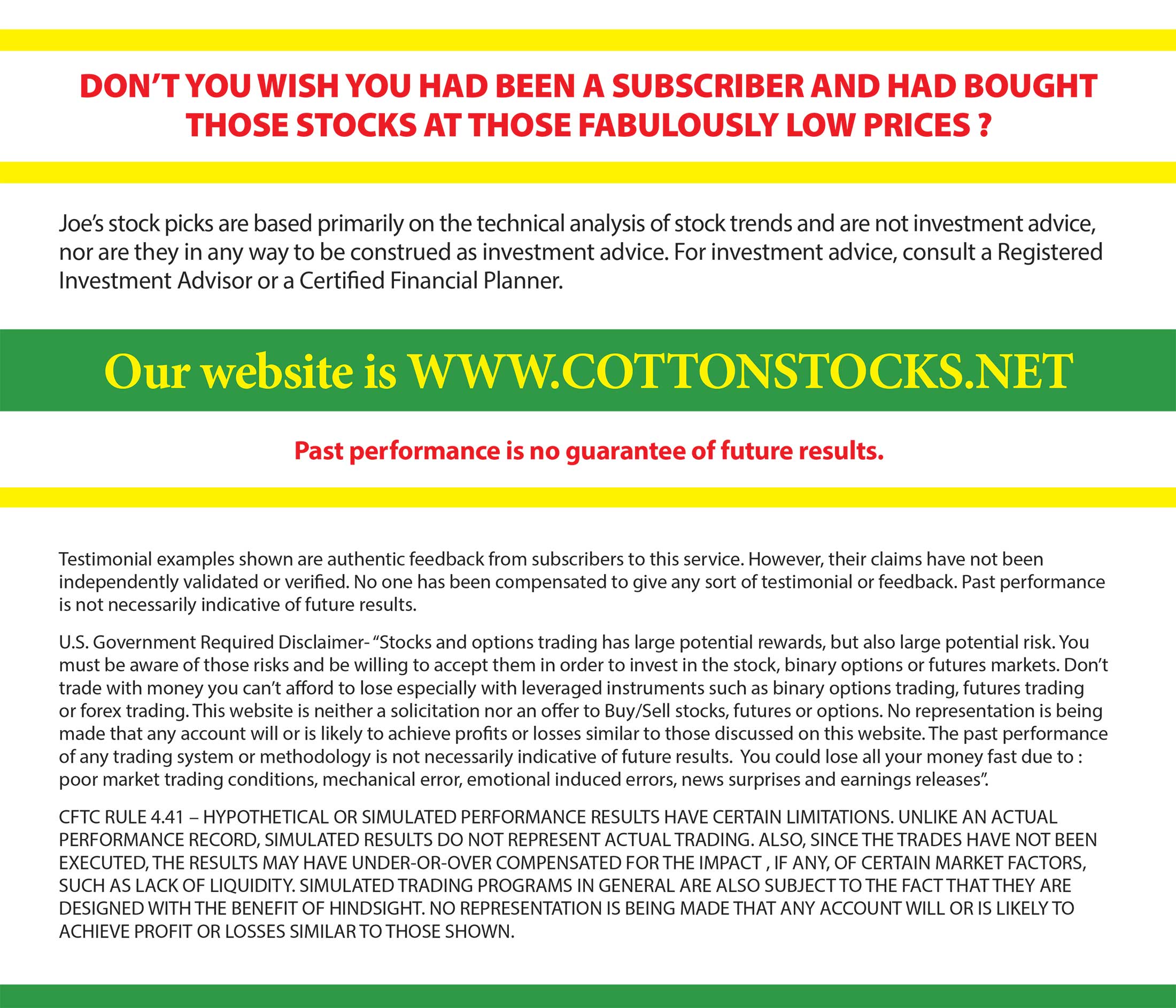 Cotton Stocks